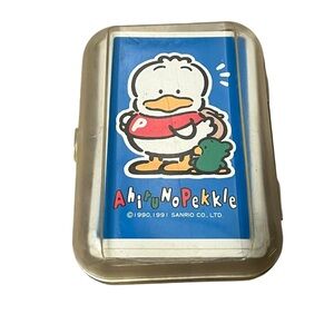 Vintage 1990-1991 Sanrio Ahiru No Pekkle Playing Cards & Box Case